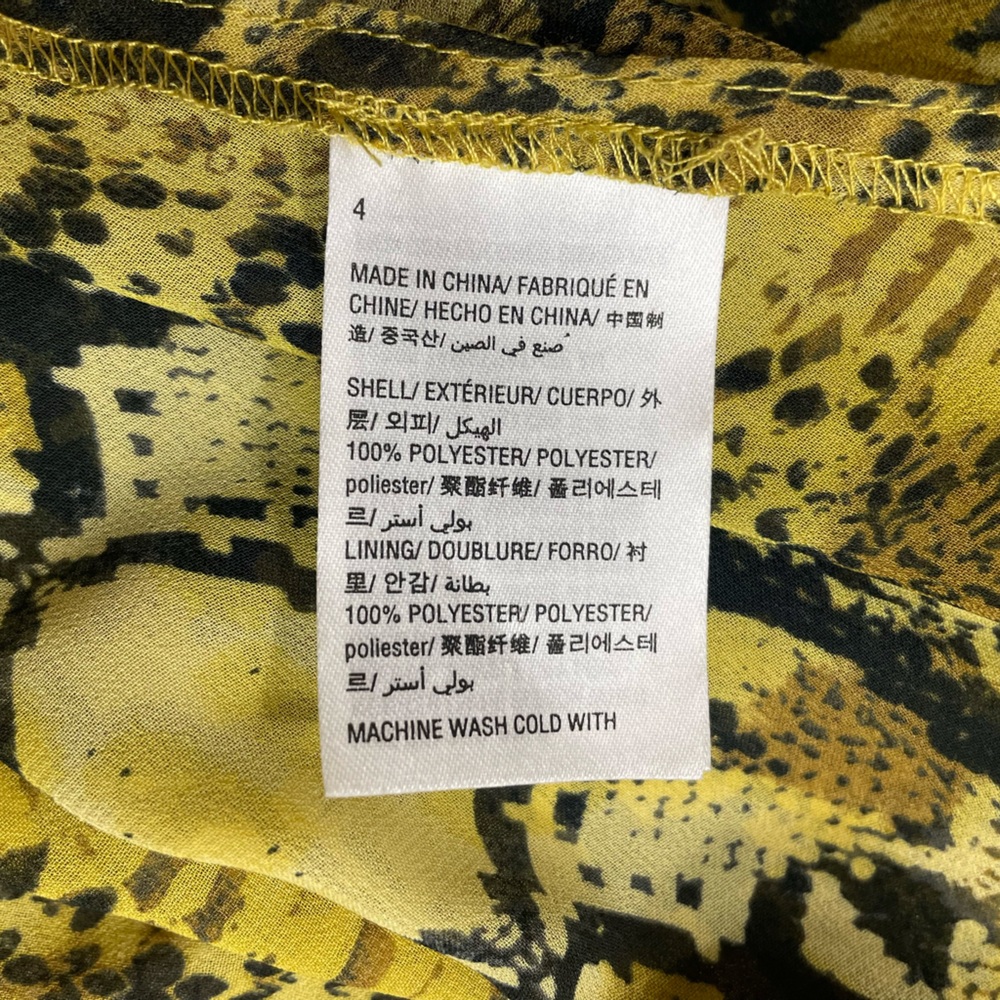 EUC Bar III Ruched Python Print High-Low Faux Wra… - image 12